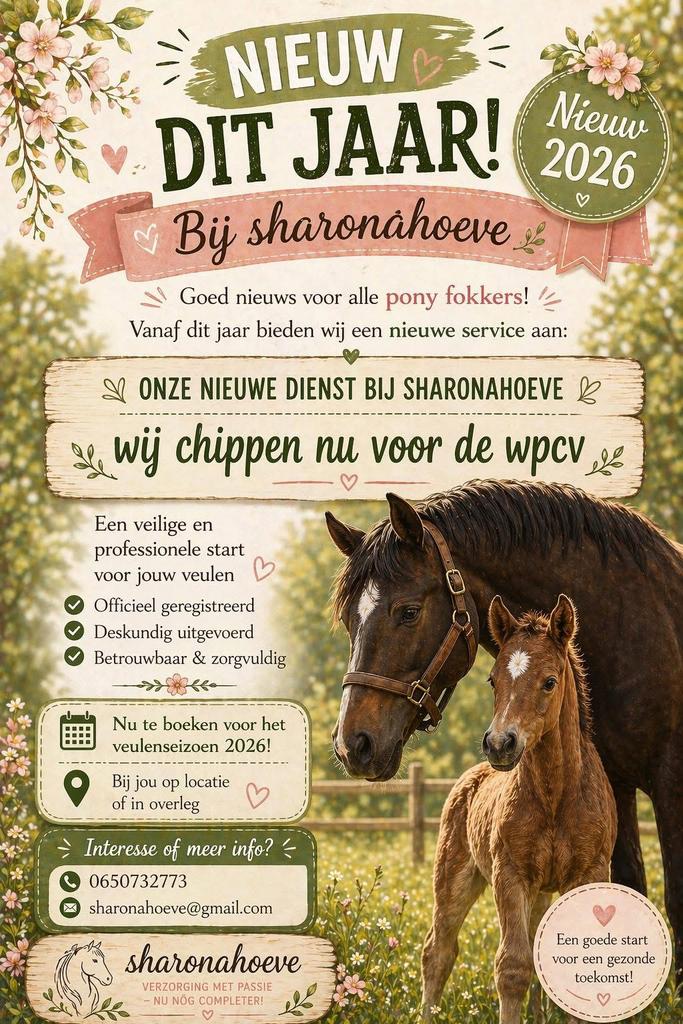Chippen WPCV of Neutral, Toebehoren, 4 paarden of pony's of meer