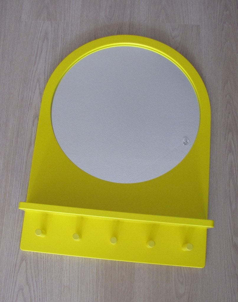 Ikea kapstok spiegel Saltrod geel , al in elkaar gezet, Ophalen, Nieuw, Minder dan 100 cm, Rechthoekig