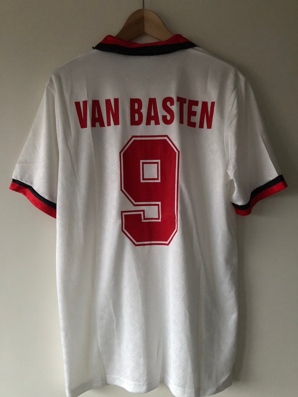 Van Basten AC Milan retro voetbalshirt maat L, Ophalen of Verzenden, Zo goed als nieuw, Buitenlandse clubs, Shirt