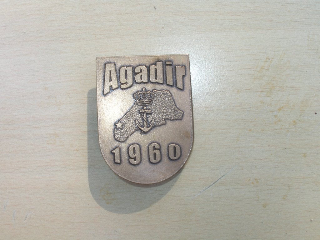 Draaginsigne "Agadir 1960", Ophalen of Verzenden, Marine, Nederland, Lintje, Medaille of Wings