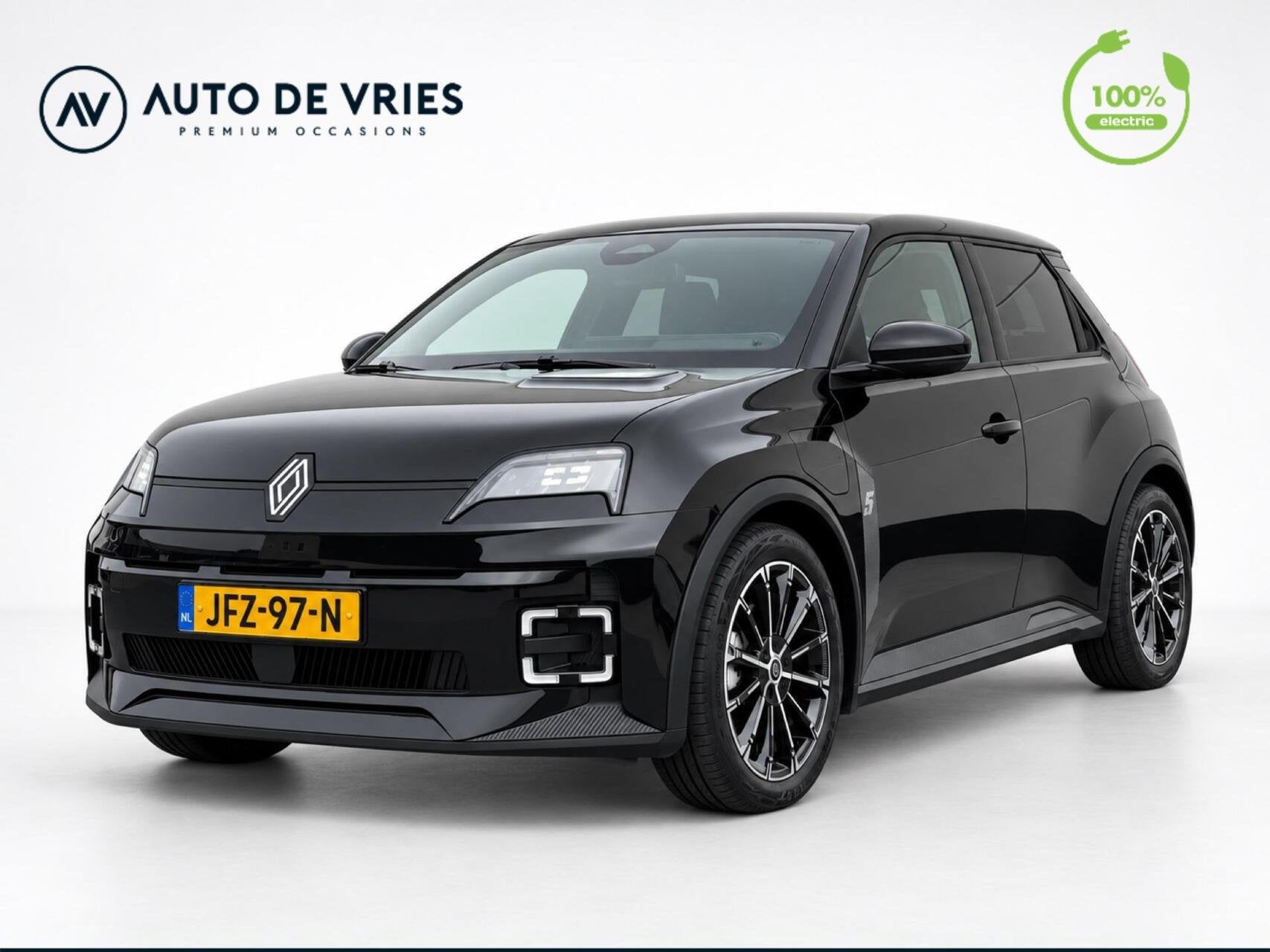 Renault 5 Urban Range Techno 40 kWh | Adaptive cruise | Pack, Auto's, Dealer onderhouden, Gebruikt, Zwart, Automatische klimaatregeling