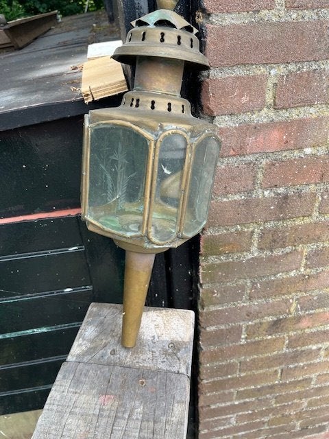 1 Koetslamp messing, Ophalen of Verzenden