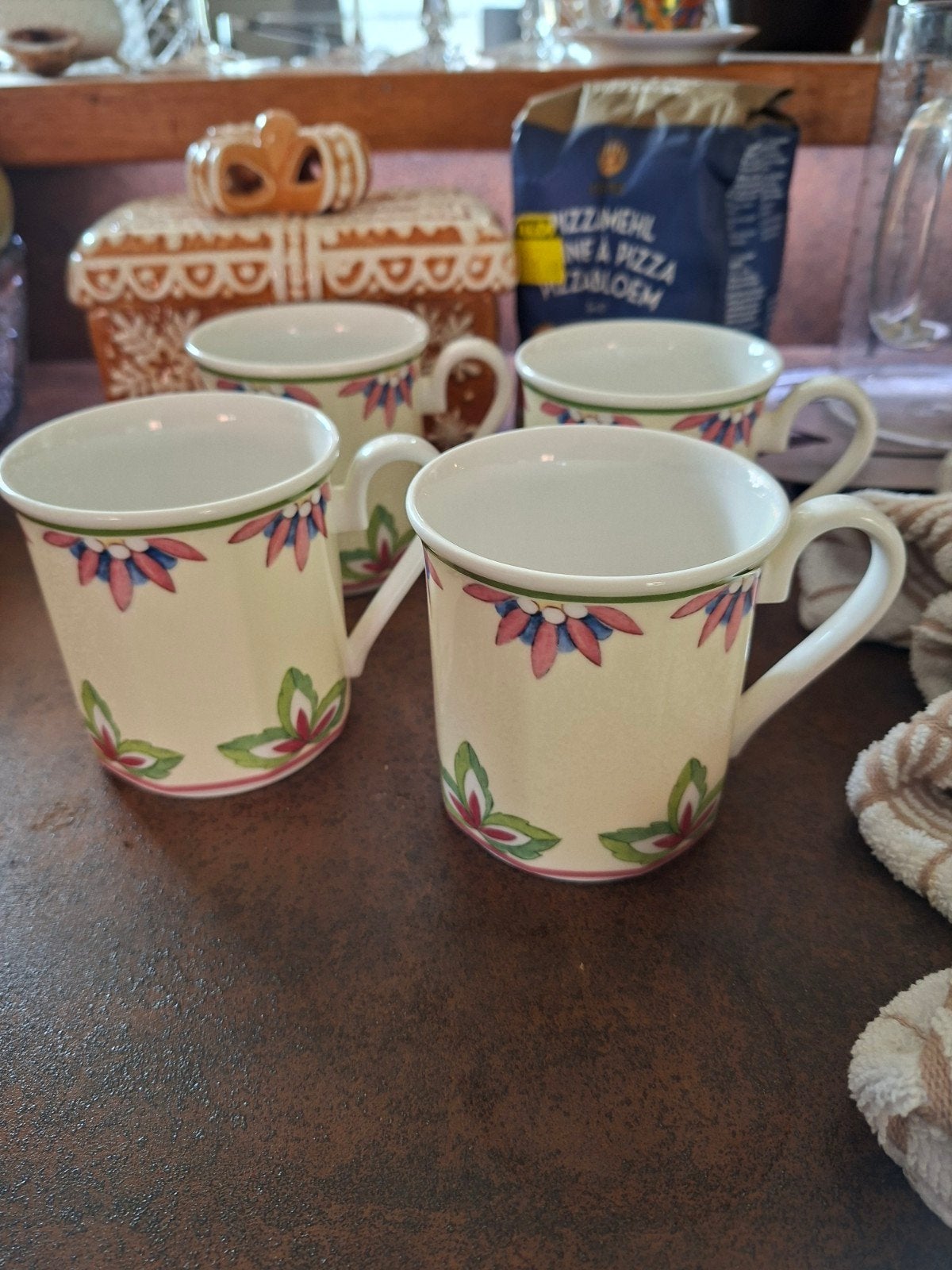 Mokken Fiorita Villeroy & Boch Citta Campagna als nieuw, Ophalen of Verzenden, Zo goed als nieuw, Steen/keramiek, Meerkleurig