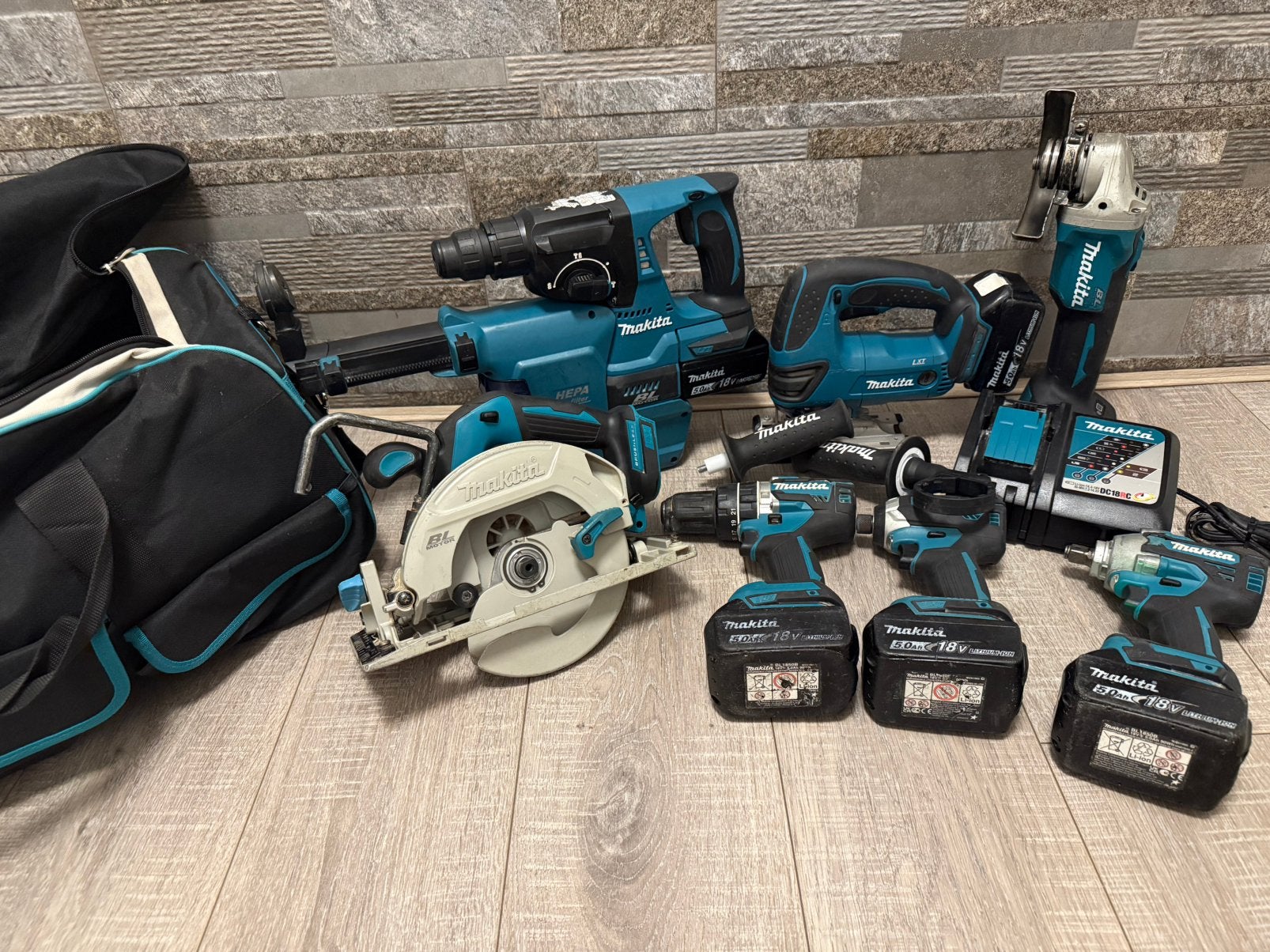 Makita 18v set, Ophalen of Verzenden, Gebruikt