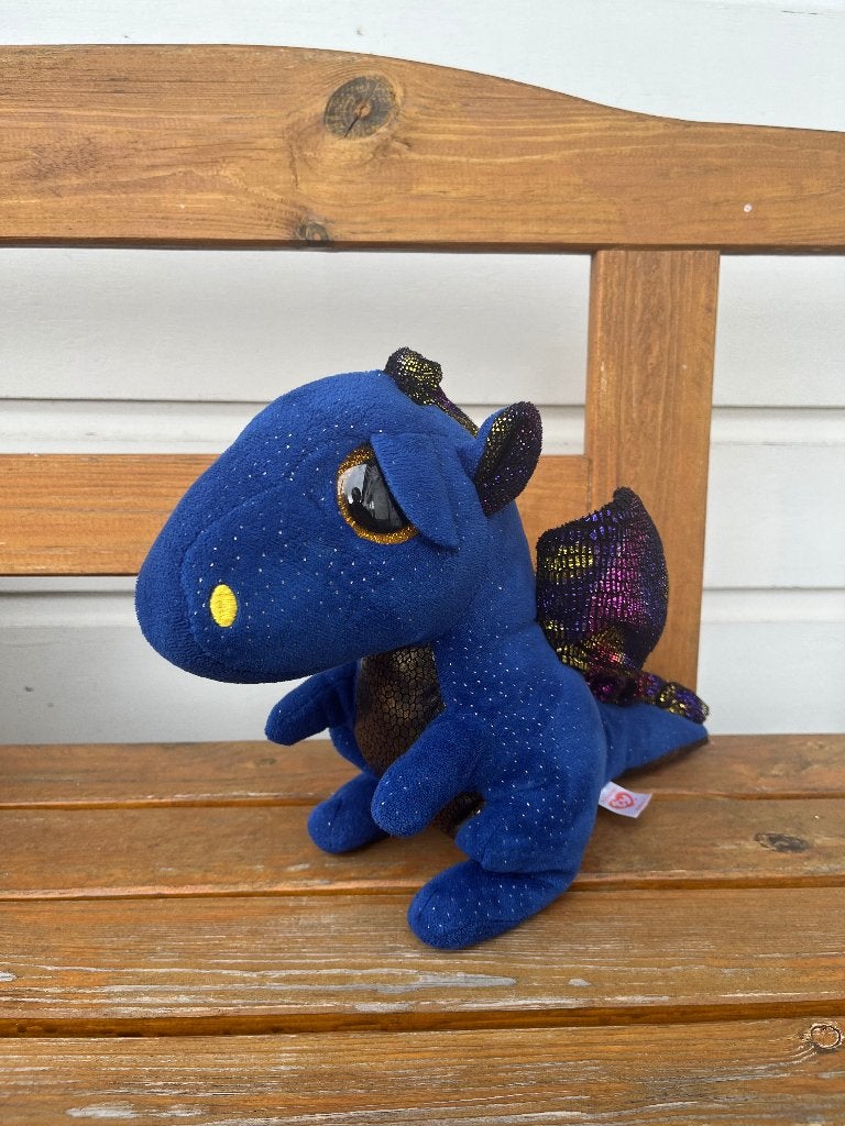 Ty Beanie Buddy Saffire blauwe knuffel draak 24cm, Ophalen of Verzenden, Zo goed als nieuw, Overige typen