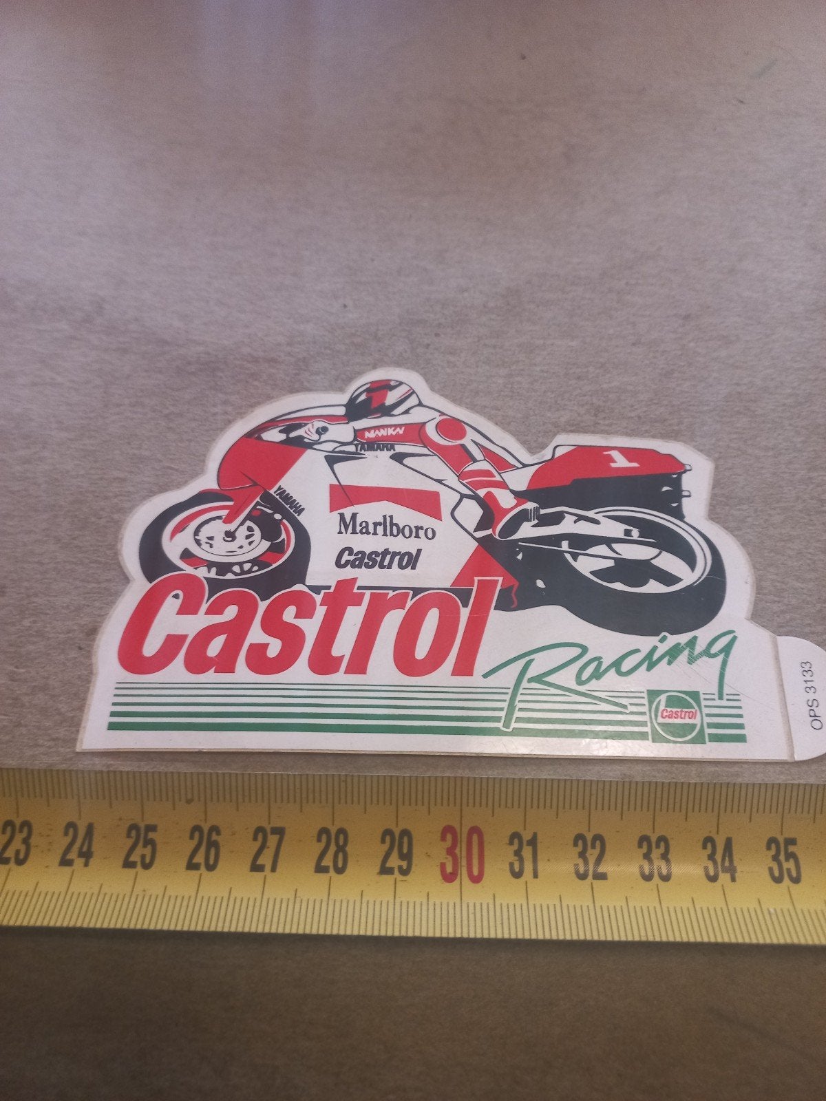 Vintage Castrol Racing Marlboro Yamaha Sticker, Ophalen of Verzenden, Gebruikt, Auto of Motor