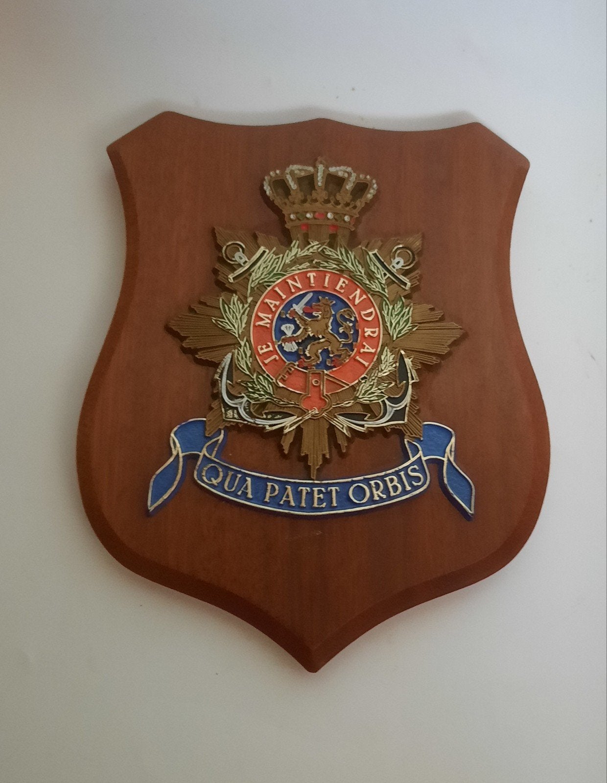 Wapenschild  Korps der Mariniers, Ophalen of Verzenden, Marine, Nederland, Embleem of Badge