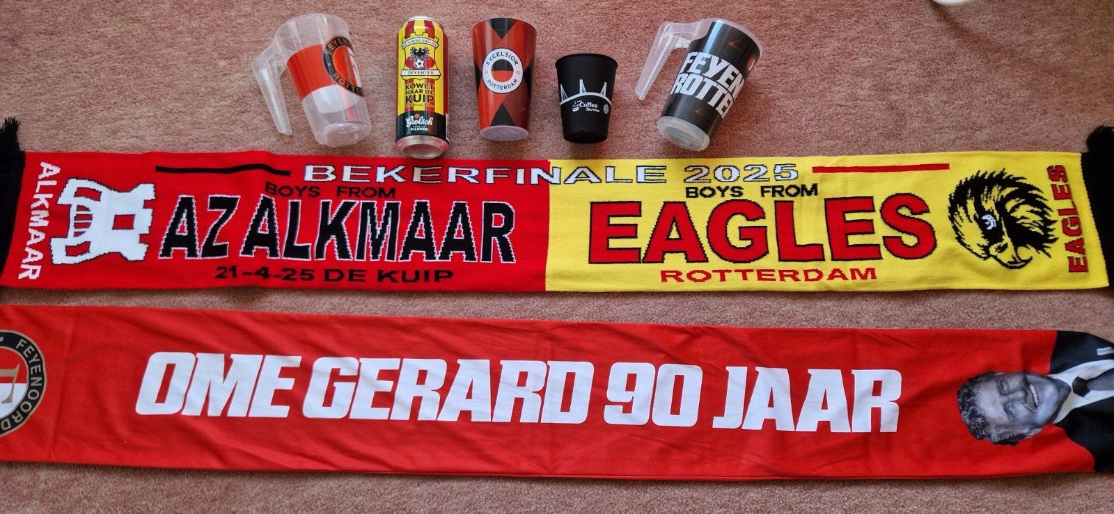 Go Ahead Egles. AZ. Excelsior. WillemII. Feyenoord, Ophalen of Verzenden