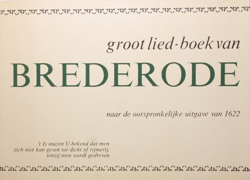 Groot lied-boek van G.A. Brederode (1622-1968)