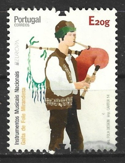 Eu 8 - 2014 - Portugal/EU stamps/Muziek, Verzenden, Gestempeld, Overige thema's