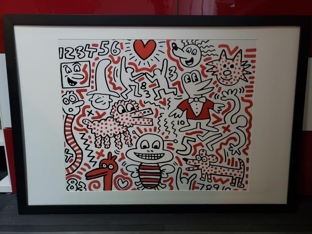 Keith Haring, 50 tot 75 cm, Ophalen of Verzenden, 75 tot 100 cm, Print