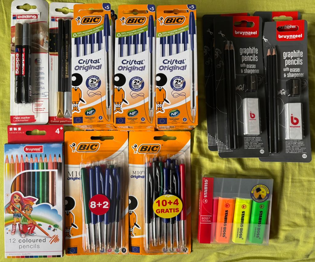 BIC balpennen Bruynzeel potloden Stabilo markers Eddingstift, Ophalen, Nieuw