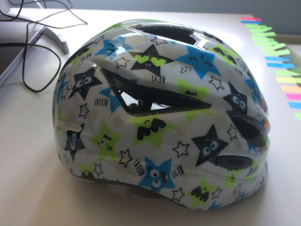Abus Anuky White Star Kinder Fietshelm - Maat S (46-52 cm), Fietsen en Brommers, Fietsaccessoires | Fietshelmen, S, Verzenden