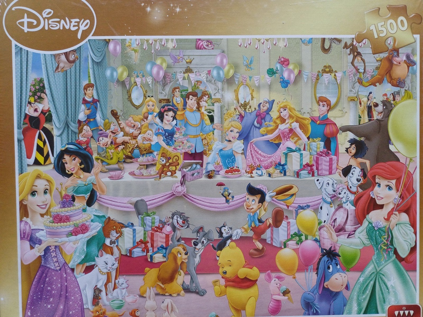 Puzzel 1500 stukjes nieuw, Disney feestje, Hobby en Vrije tijd, Ophalen of Verzenden, 500 t/m 1500 stukjes, Nieuw, Legpuzzel