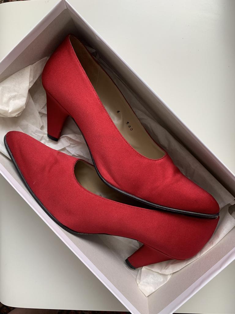 Ballade Antwerp rode zijden pumps, model Ibis, 37,5, Verzenden, Ballade Antwerpen, Dansschoenen, Zo goed als nieuw