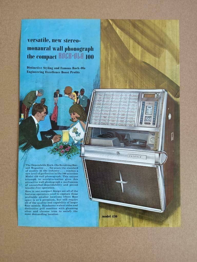 Flyer: Rock-Ola 430 (1965) jukebox, Verzenden, Gebruikt, 1950 tot 1960, Seeburg