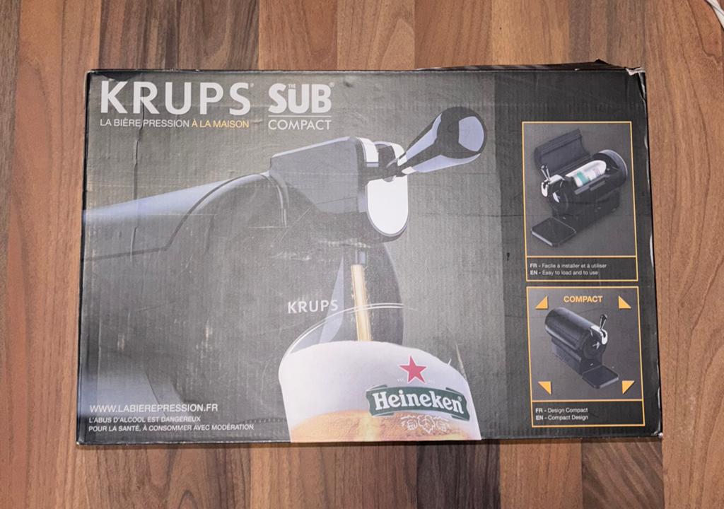 Krups The Sub Compact biertap - Zo goed als nieuw, Ophalen of Verzenden, Nieuw, Krups