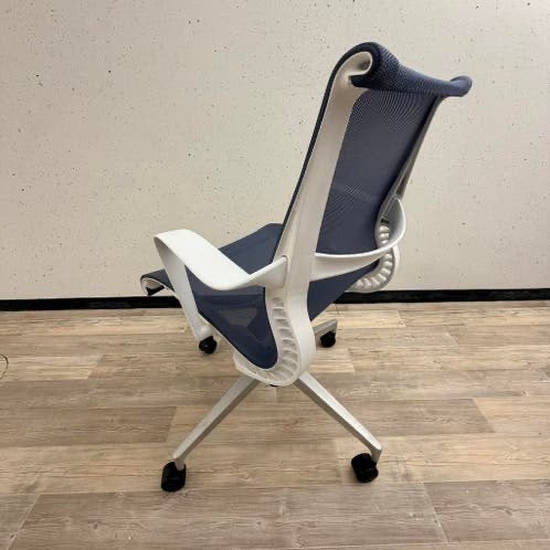 Herman Miller Setu, Grijs & Blauw TOPSTAAT!, Huis en Inrichting, Ophalen of Verzenden, Grijs, Bureaustoel, Ergonomisch