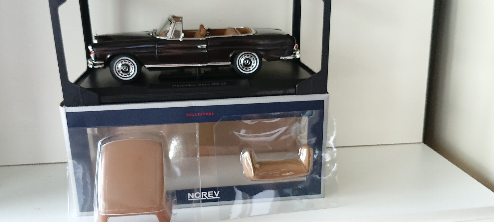 Mercedes Benz 280SE Cabriolet Norev., Ophalen of Verzenden, Nieuw, Auto, Norev