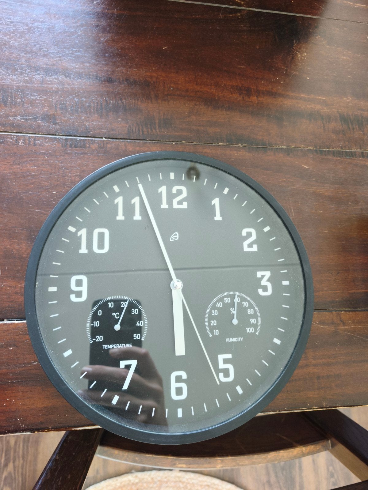 Wandklok met thermometer en hygrometer, Ophalen, Wandklok