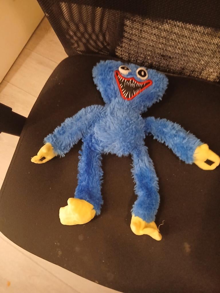 Huggy Wuggy Knuffel - Blauw Pluche Speelgoed, Gebruikt, Overige merken, Overige karakters, Overige typen