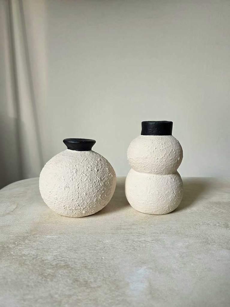 Bol vaasje keramiek 1 uit Bali, Overige kleuren, Ophalen of Verzenden, Tropical home, 6951nk