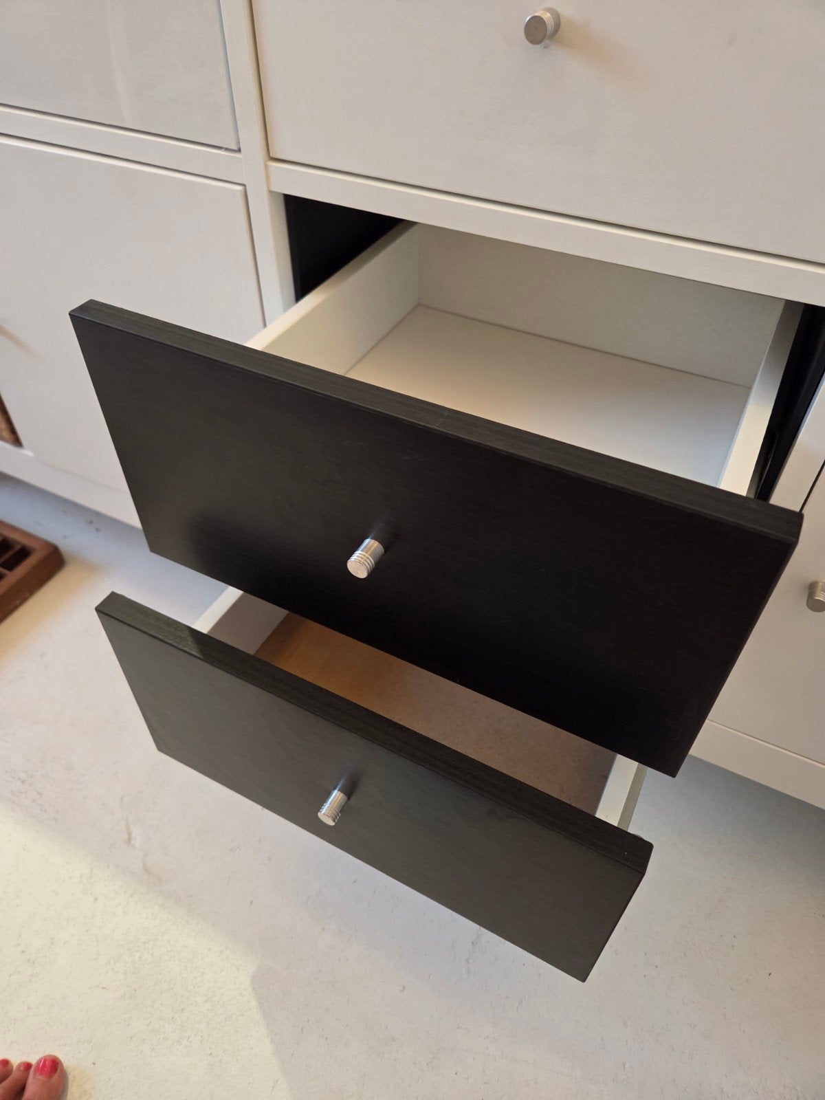 Laadjes IKEA Kallax kast (2 ) met inzet, Huis en Inrichting, Kasten | Ladekasten, Ophalen, 25 tot 50 cm, Minder dan 100 cm