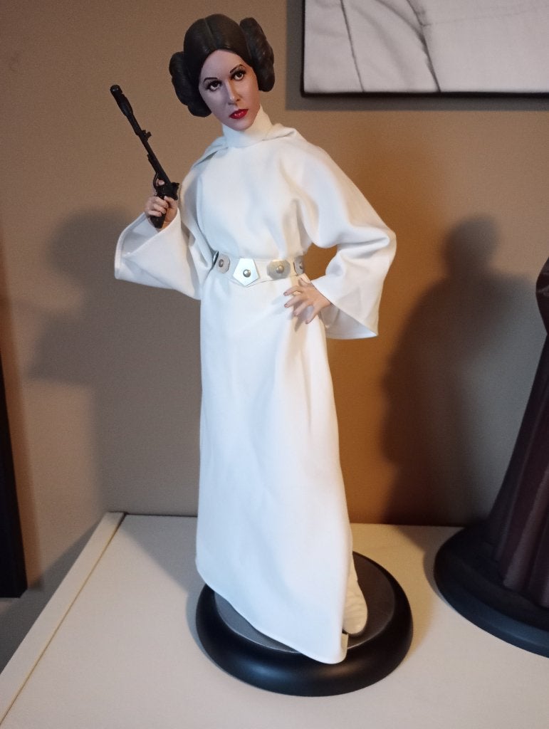 star wars sideshow leia PF met vlekje, Ophalen of Verzenden, Gebruikt, Beeldje of Buste