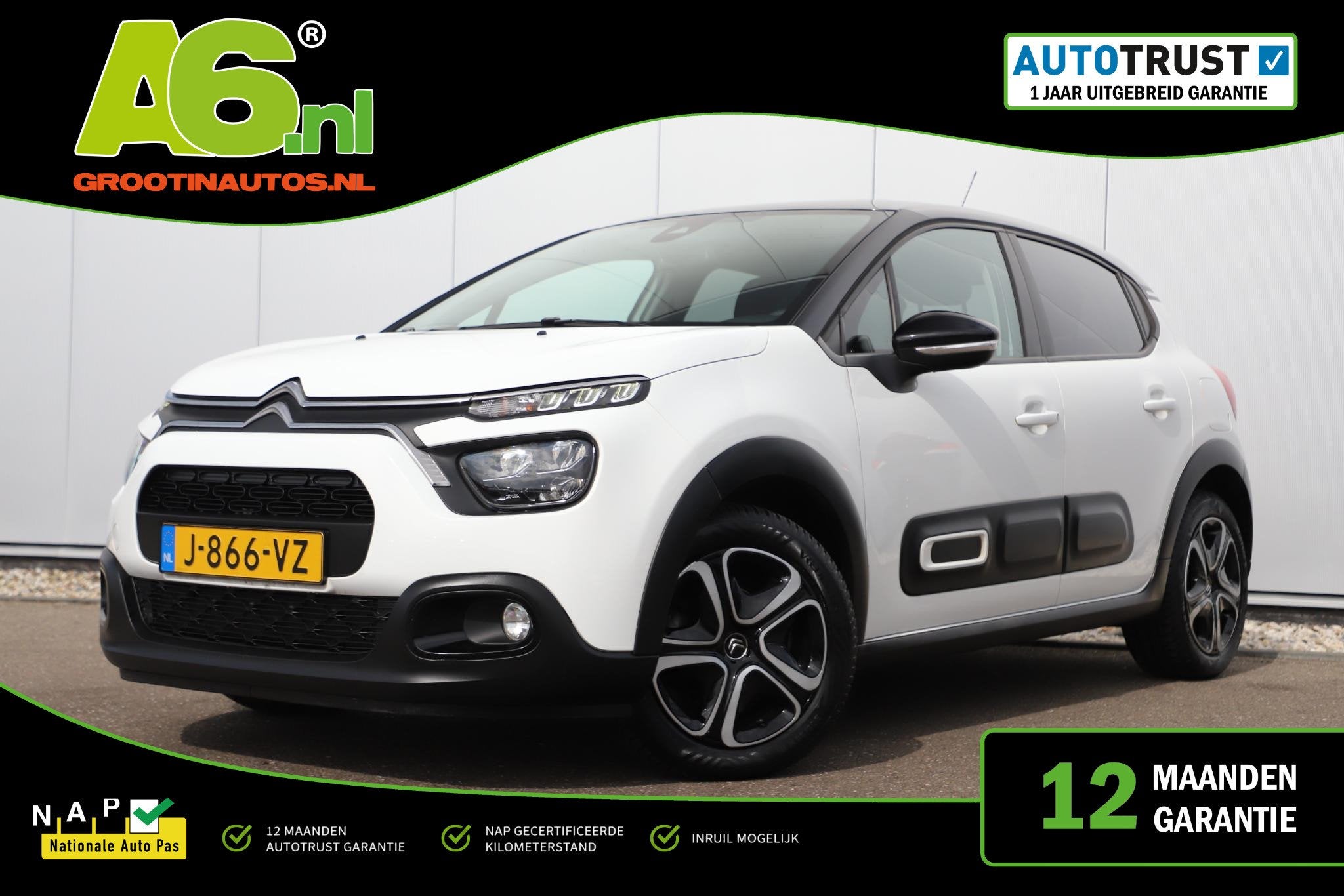 Citroen C3 1.2 PureTech Feel Navigatie Carplay Android Clima, Voorwielaandrijving, 83 pk, Euro 6, 1199 cc