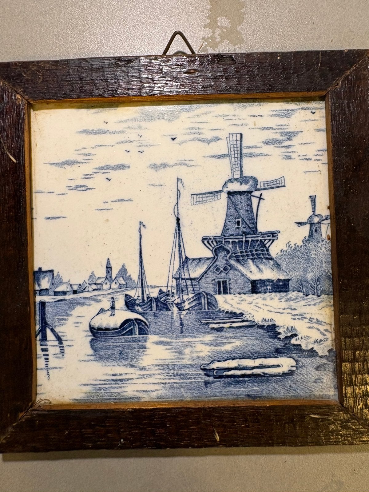 Antieke delfstblauwe tegel, Ophalen
