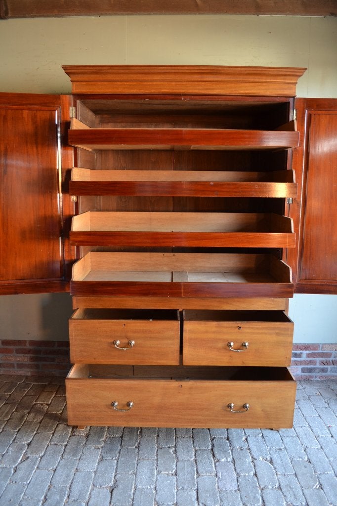 Prachtig strak antiek mahonie kabinet, Robson & Sons, Verzenden