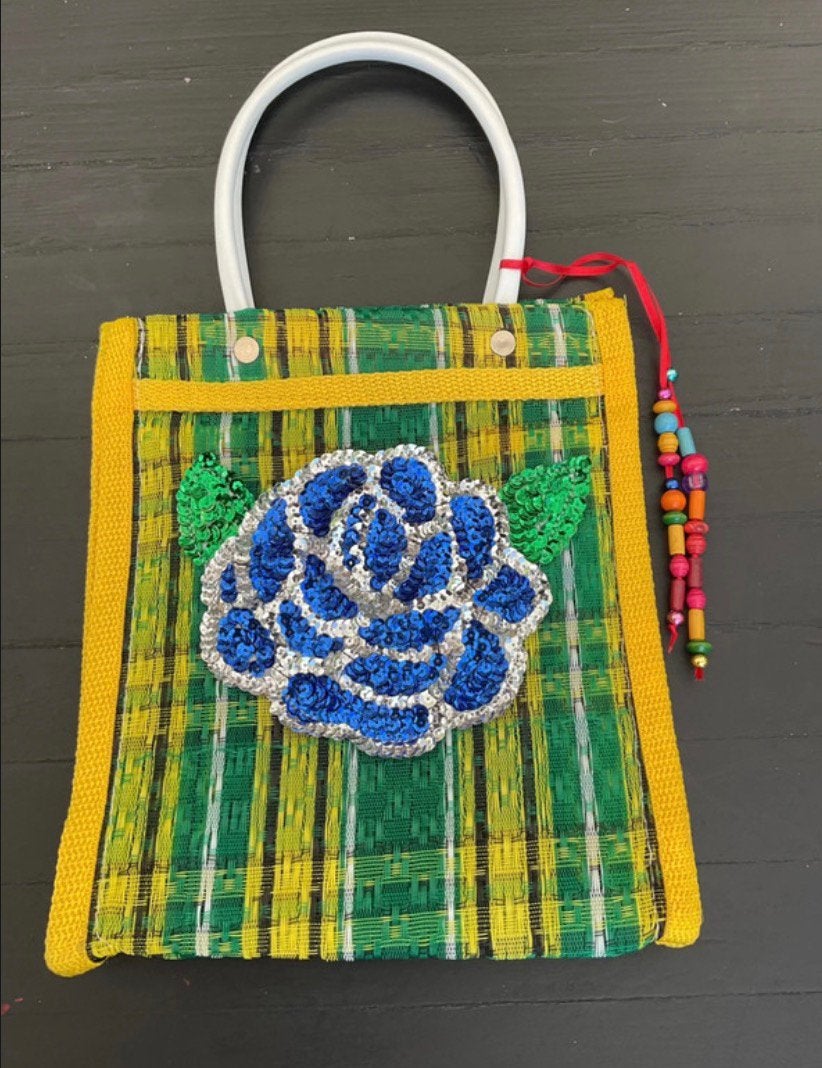 Kitsch kitchen kinder shopper groen roos, Ophalen of Verzenden, Zo goed als nieuw