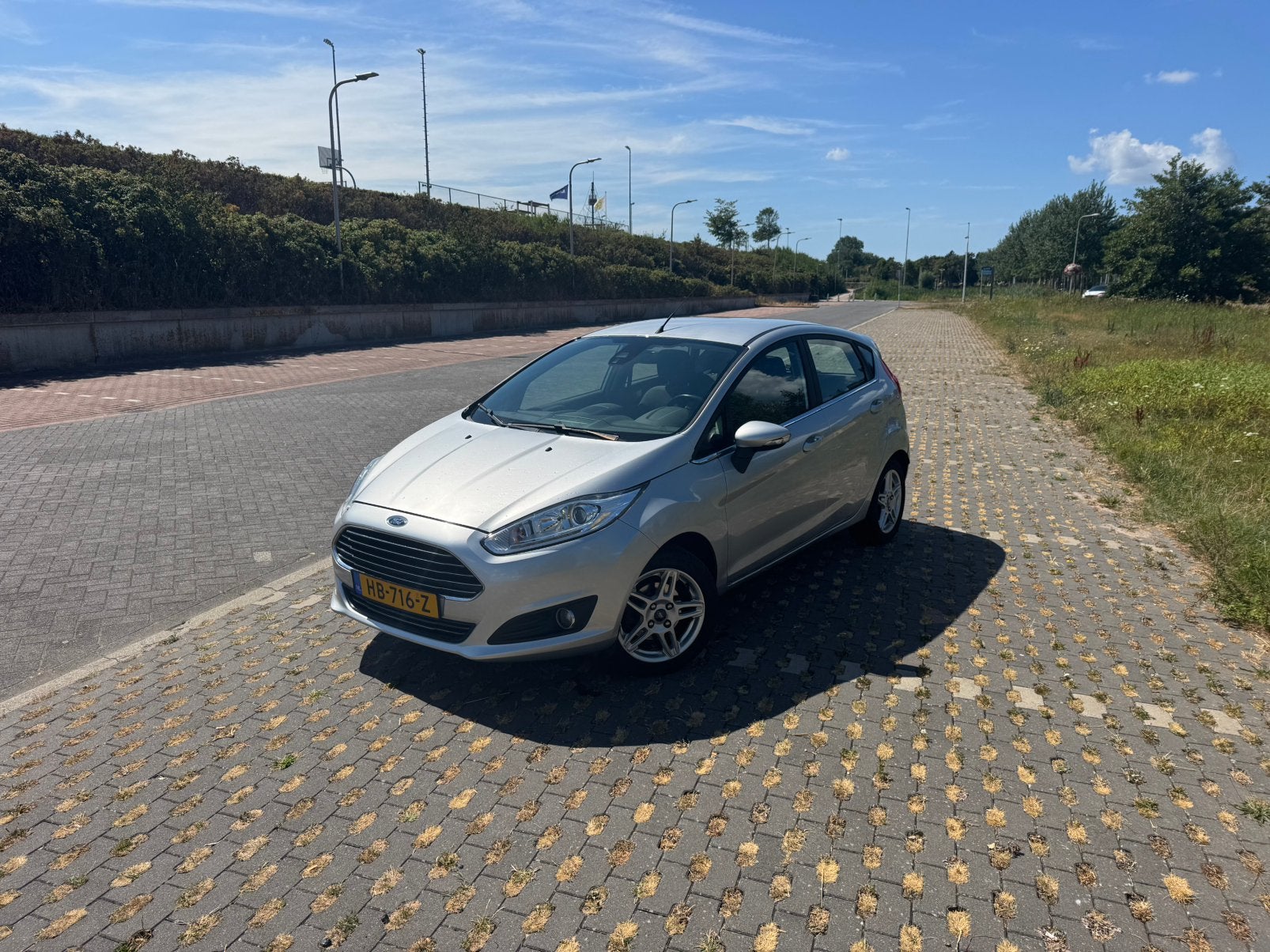 Ford Fiësta 1.0 74KW/100PK 5D 2015 Grijs, Auto's, Voorwielaandrijving, Stof, 100 pk, 23 km/l