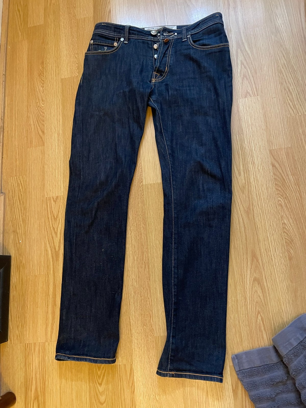 Jacob Cohen Spijkerbroek 688 comfDonkerblauw Maat 32/32 ZGAN, Ophalen of Verzenden, Zo goed als nieuw, Blauw, W32 (confectie 46) of kleiner