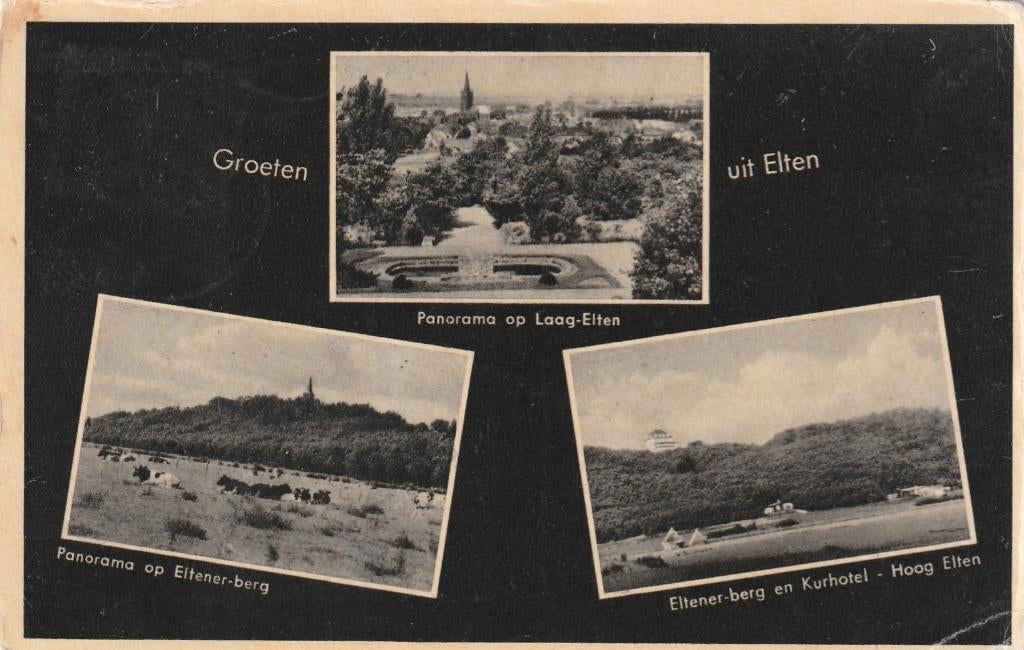 ELTEN Panorama Berg en Kur-Hotel Groeten 1953, Verzenden, 1940 tot 1960, Gelopen, Gelderland