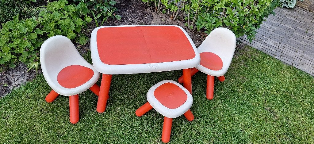 Smoby Tuinset kids 4-delig, Ophalen, Gebruikt, Tafel(s) en Stoel(en)