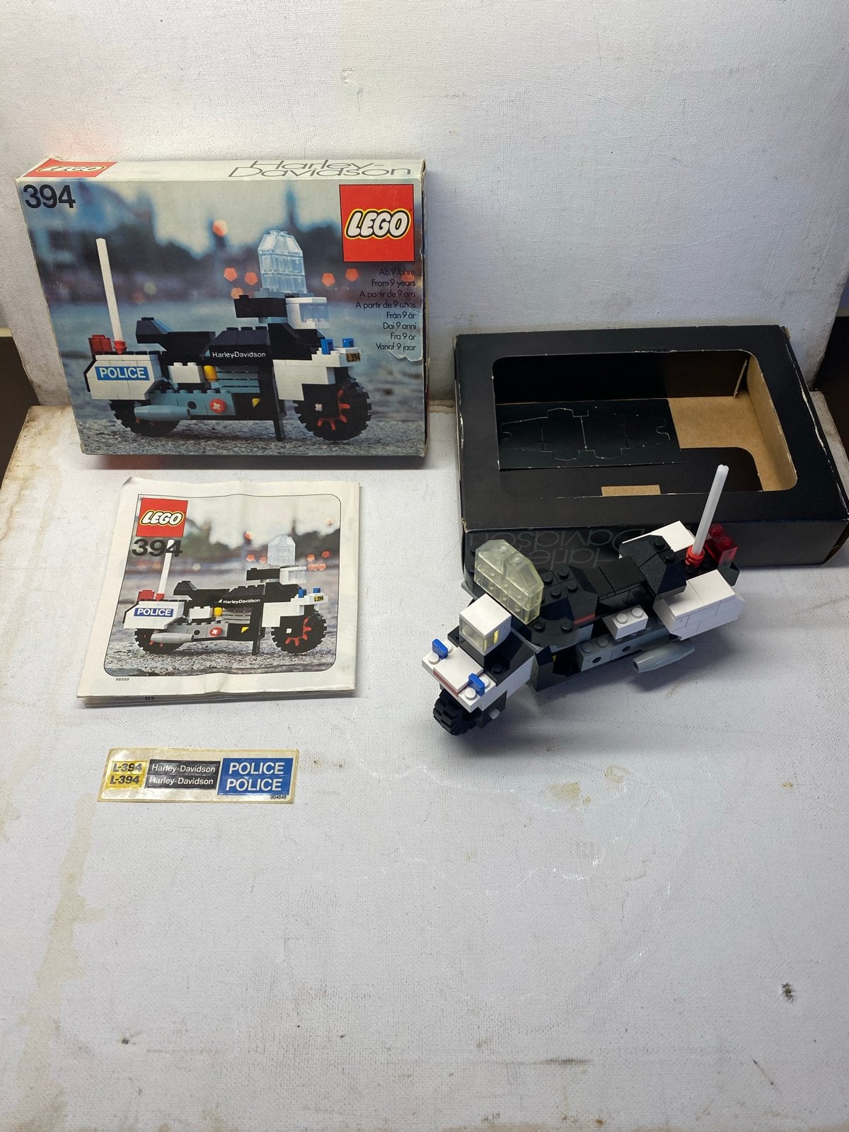 Lego 394 Harley-Davidson Politie Motorfiets (Vintage), Overige thema's, Lego, Ophalen of Verzenden, Zo goed als nieuw