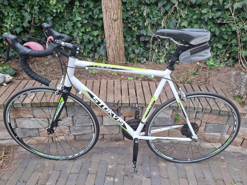 Stokvis Racefiets - Wit/Groen, Shimano Tourney, Fietsen en Brommers, Fietsen | Racefietsen, Gebruikt, Heren, Overige merken, Meer dan 20 versnellingen