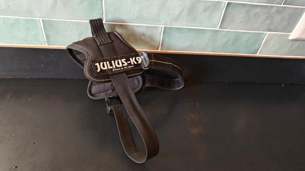 Hondentuigje JULIUS-K9 Zwart Mini: 49 - 67 cm borstomvang, Ophalen of Verzenden, Zo goed als nieuw, Hondenriem-accessoire