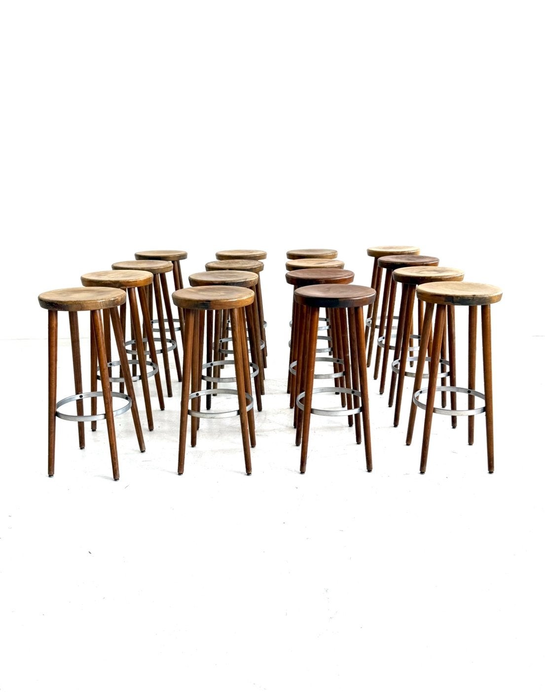 Partij 16x vintage barkruk, Spahn Stadtlohn ‘60 (stukprijs)