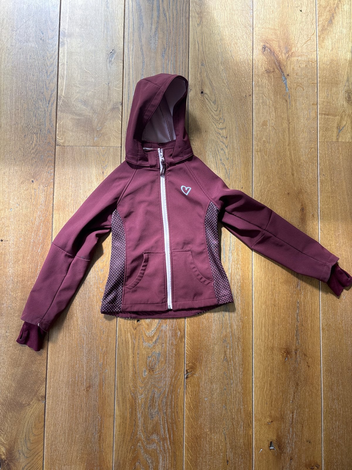 H&M Softshell Jasje Meisje Maat 134/140 Bordeauxrood, Kinderen en Baby's, Kinderkleding | Maat 134, Ophalen of Verzenden, Gebruikt