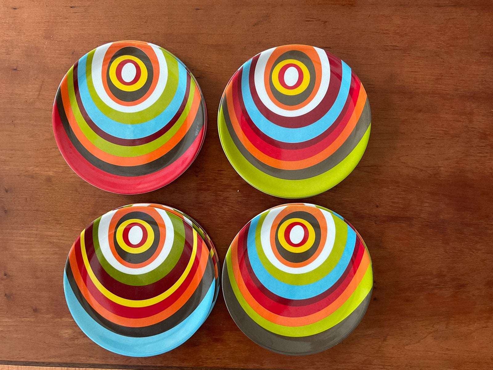 Melamine bord servies “French Bull” stijl 16x, Ophalen of Verzenden, Zo goed als nieuw