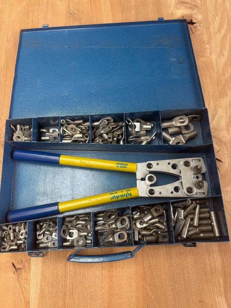 Klauke perstang K05 (SK65B) in koffer + kabelschoenen, Ophalen of Verzenden, Gebruikt, Gereedschapsset, Overige merken