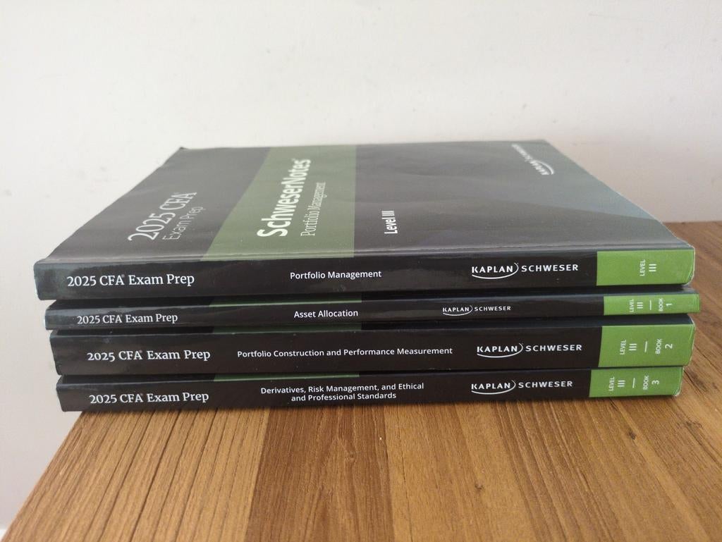 CFA III Examenvoorbereiding 2025 Kaplan Schweser Set, Boeken, Ophalen of Verzenden, Gelezen, WO, Kaplan Schweser