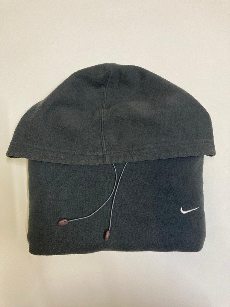 90s Vintage Nike Swoosh Hoodie Red Black Tag Sweatshirt XXL, Kleding | Heren, Zwart, Nike, Overige maten, Ophalen of Verzenden