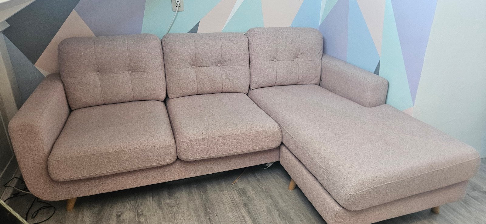 Wehkamp Hoekbank met loungegedeelte - Zo goed als nieuw, Ophalen, Gebruikt, 125 tot 150 cm, 150 tot 200 cm