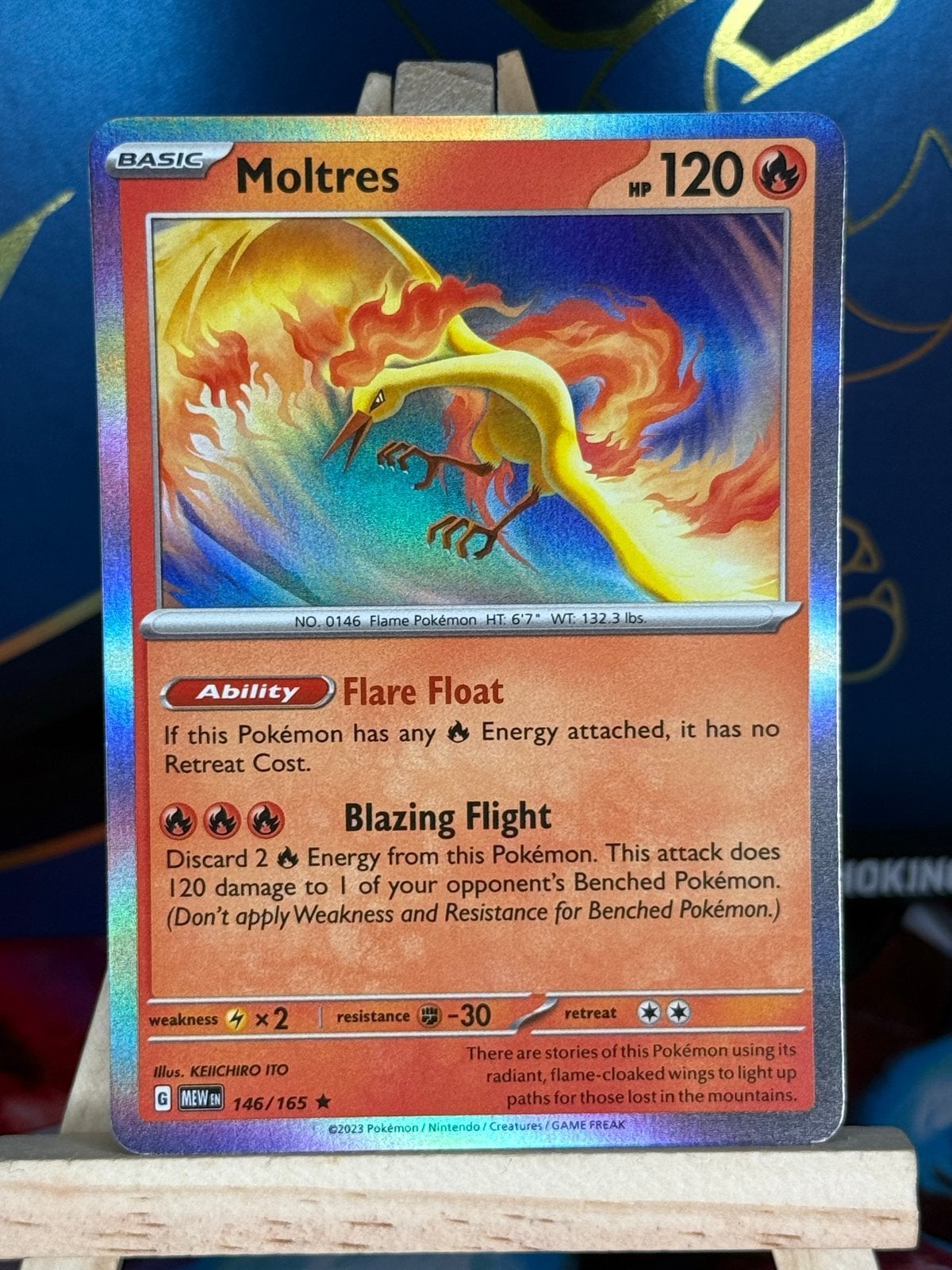 Moltres #146 | Pokemon Scarlet & Violet 151, Ophalen of Verzenden, Zo goed als nieuw, Losse kaart, Foil