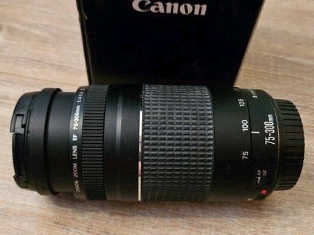 Canon EF 75-300mm f/4-5.6 III Telelens, Canon, Zo goed als nieuw, Autofocus, Canon EF