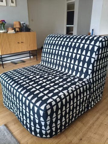 IKEA Lycksele slaapfauteuil / logeerbed (compleet met hoes), Ophalen, Eenpersoons, Zo goed als nieuw, 80 cm
