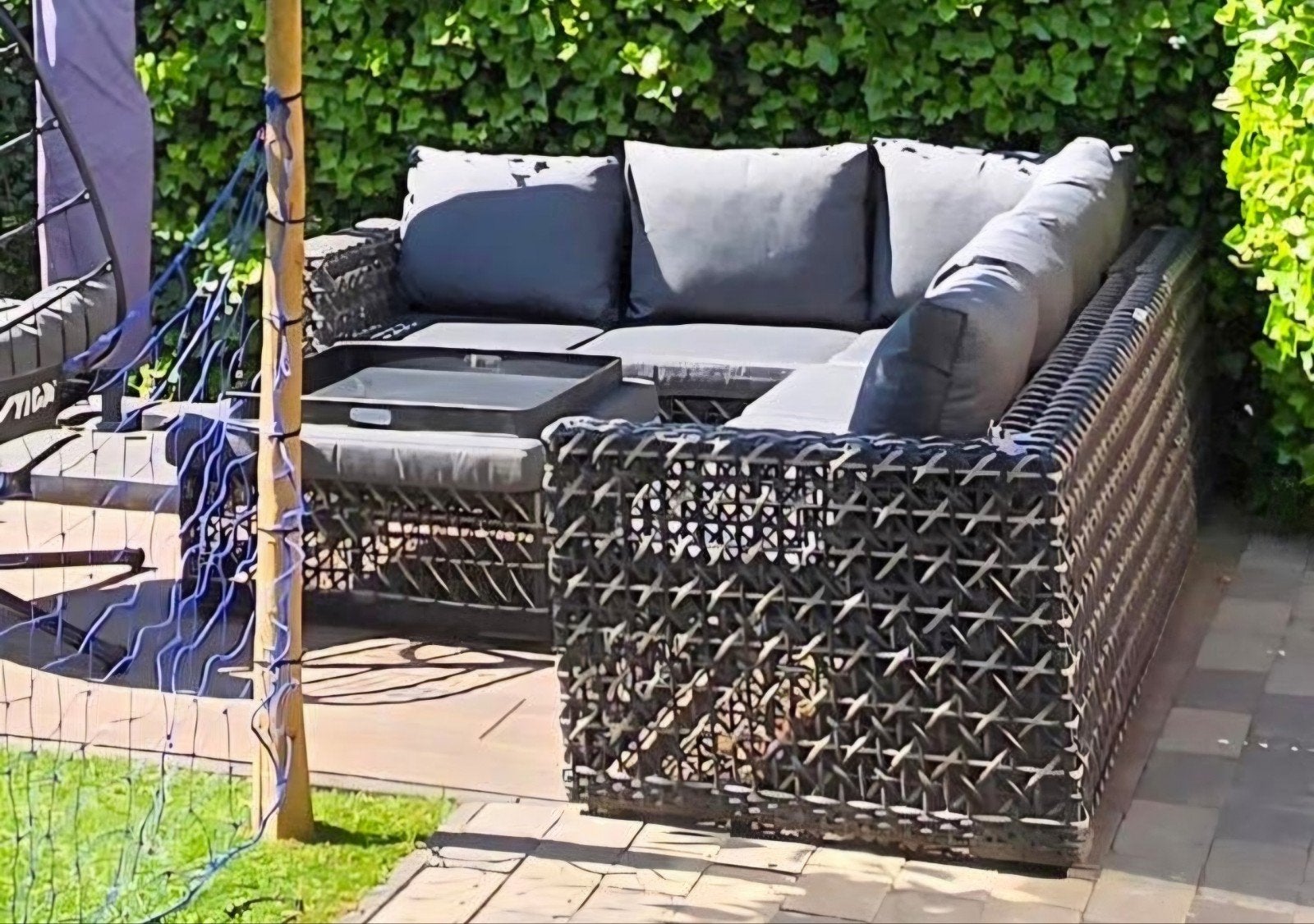 Luxe Intenso Lounge Hoekset, Ophalen, Zo goed als nieuw, Wicker, Hocker